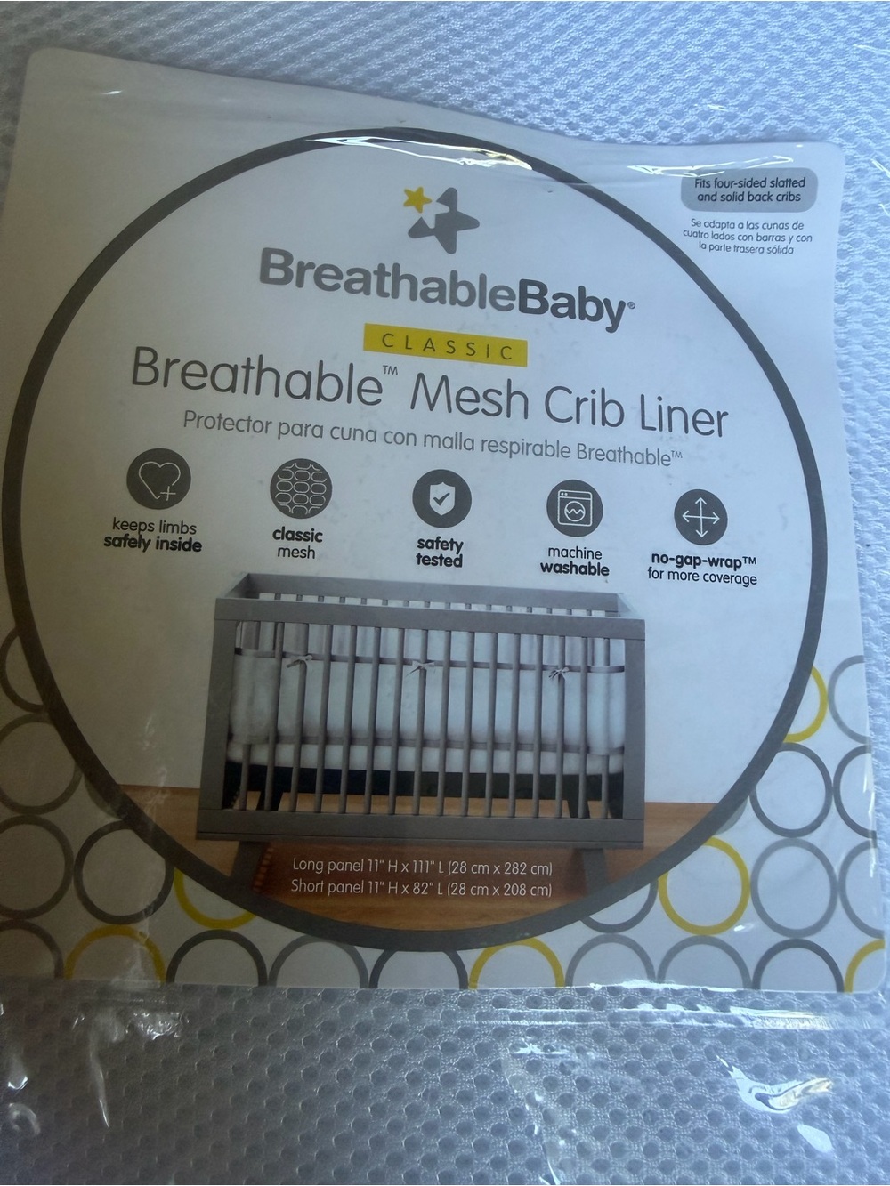 BreathableBaby Safety Mesh Liner for Full-Size Cribs White NEW IN PACKAGE - Picture 4 of 4